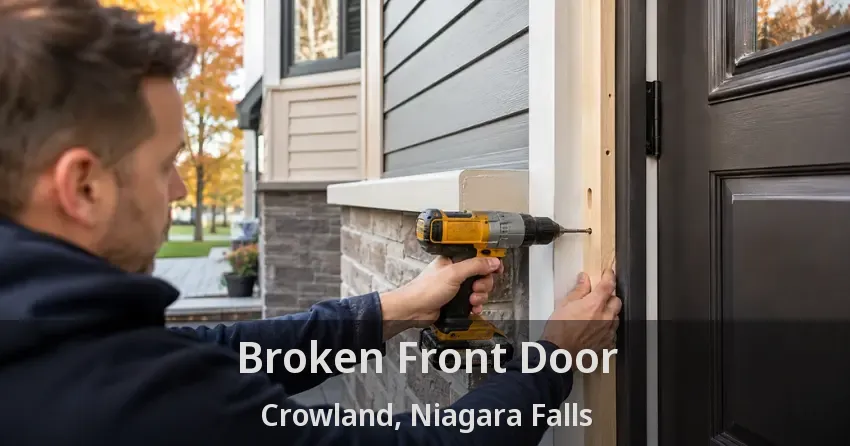 Broken Front Door Crowland, Niagara Falls - ON
