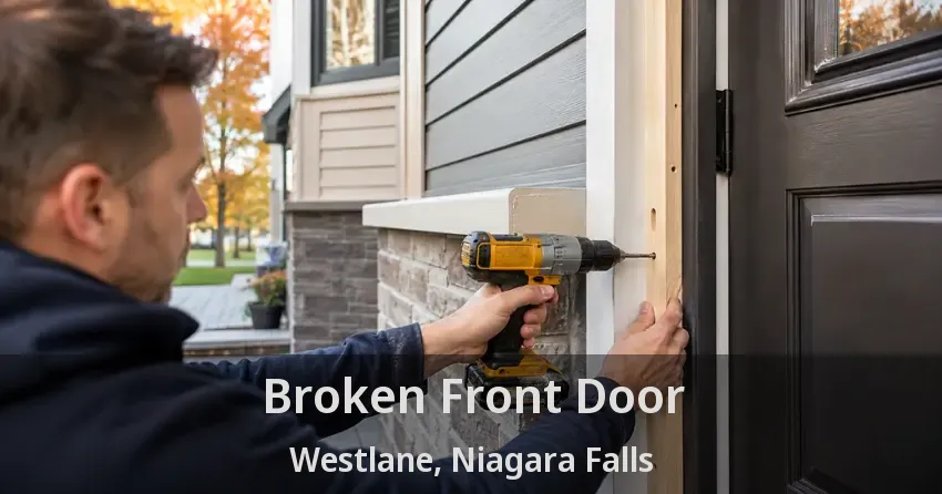 Broken Front Door Westlane, Niagara Falls - ON