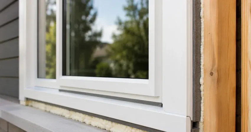 technician installing fiberglass window frame in Westlane, Niagara Falls home